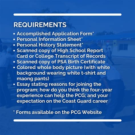 CALL FOR APPLICANTS: PCG TO .